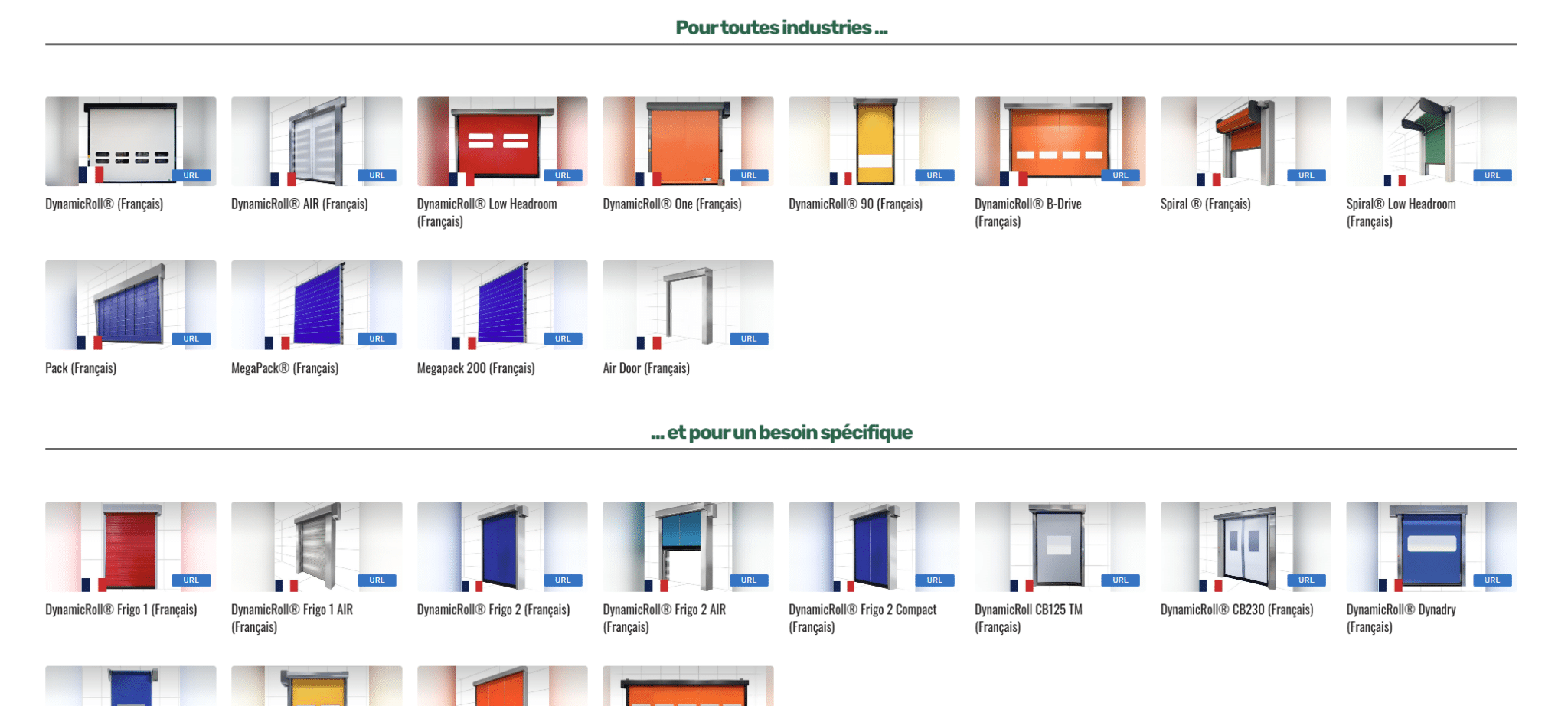BMP nouvelles pages produits